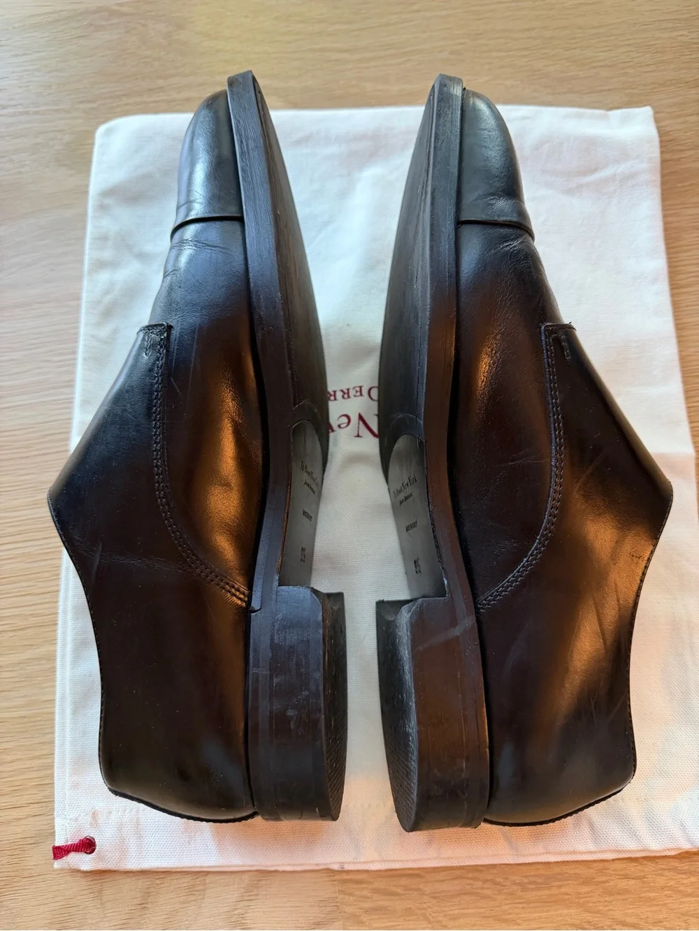 To Boot New York Men’s leather cap toe double monk strap shoes